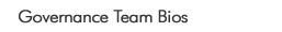 Governance Team Bios