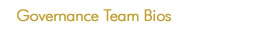 Governance Team Bios